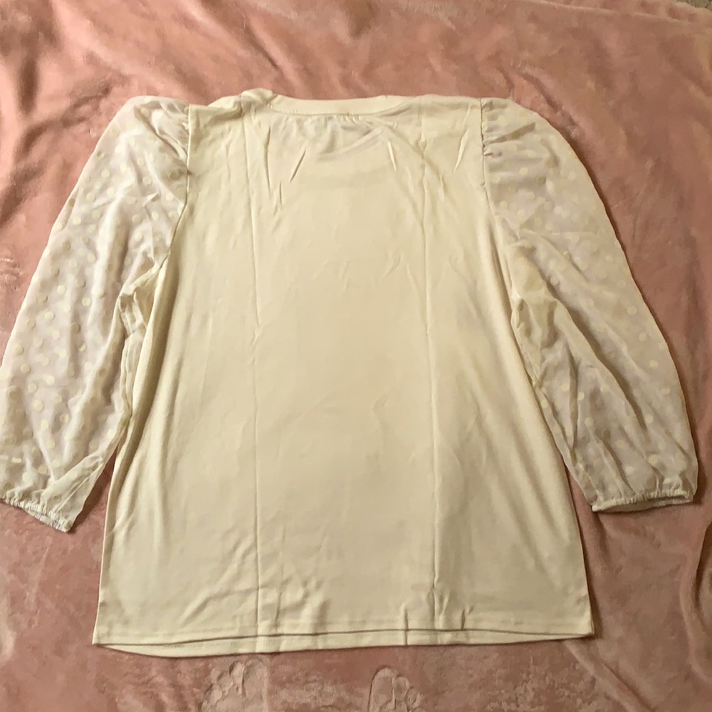 LOFT PLUS DOTTED MIXED MEDIA TOP